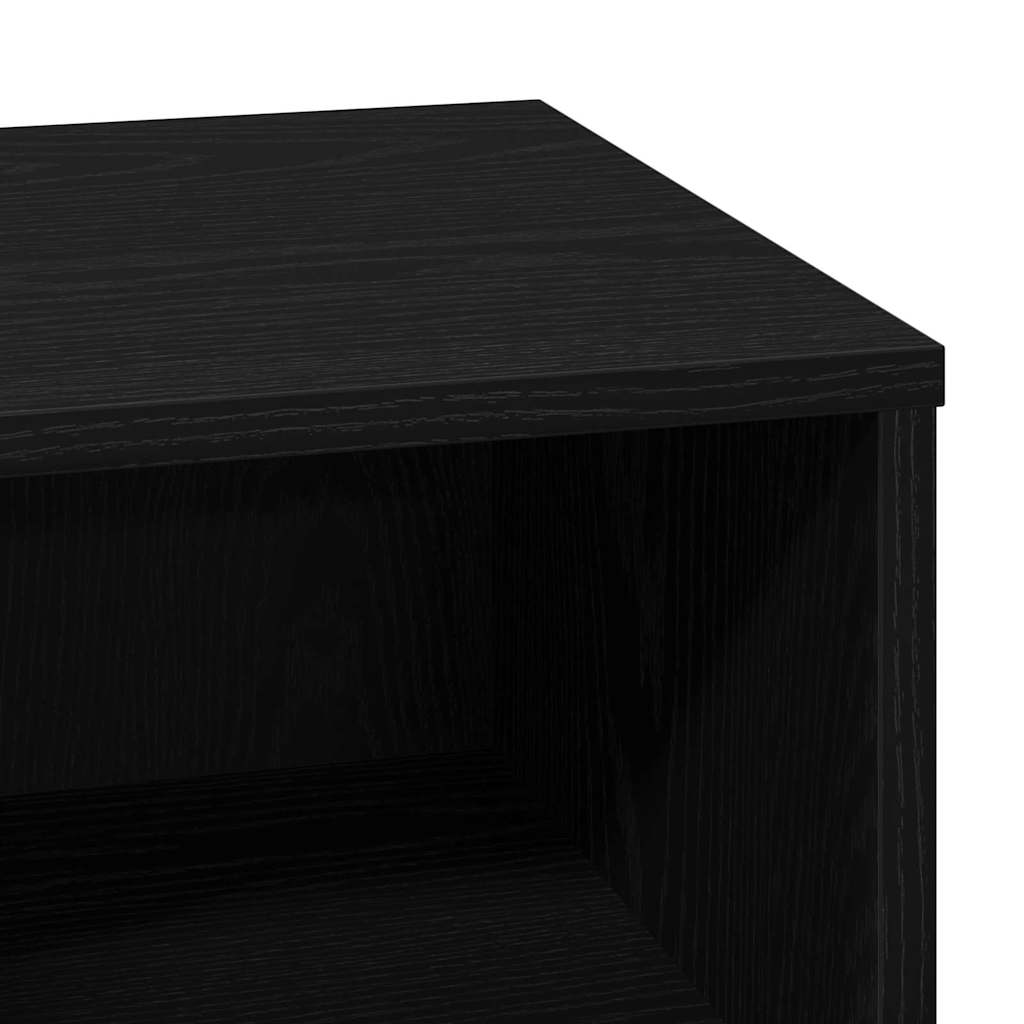 Bedside Cabinet with Black 50 x 34.5 x 50 cm Engineered wood